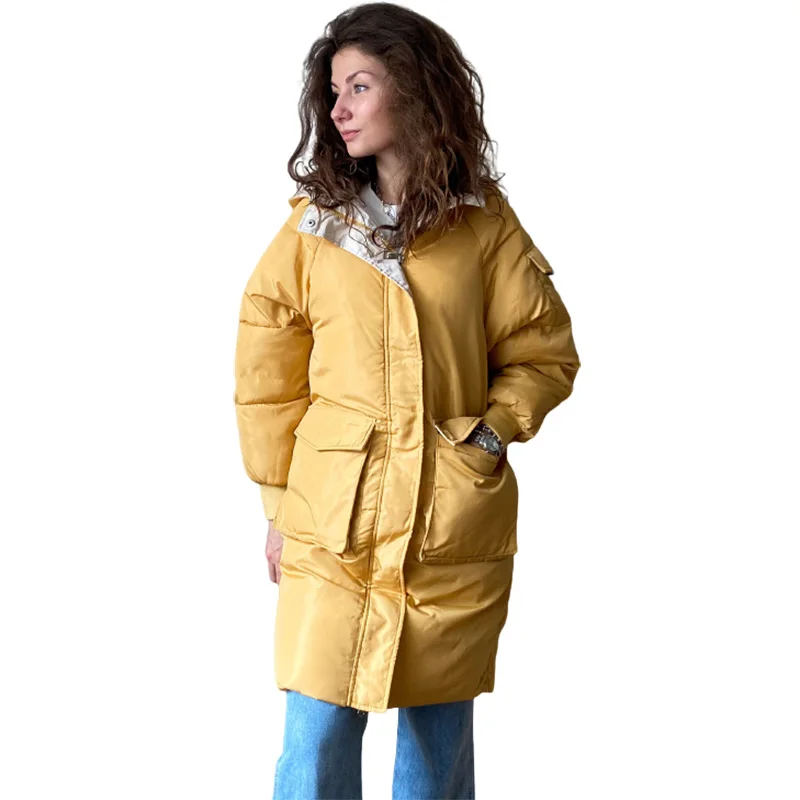 Женские зимние длинные парки 2020 повседневные плотные теплые с капюшоном пальто
