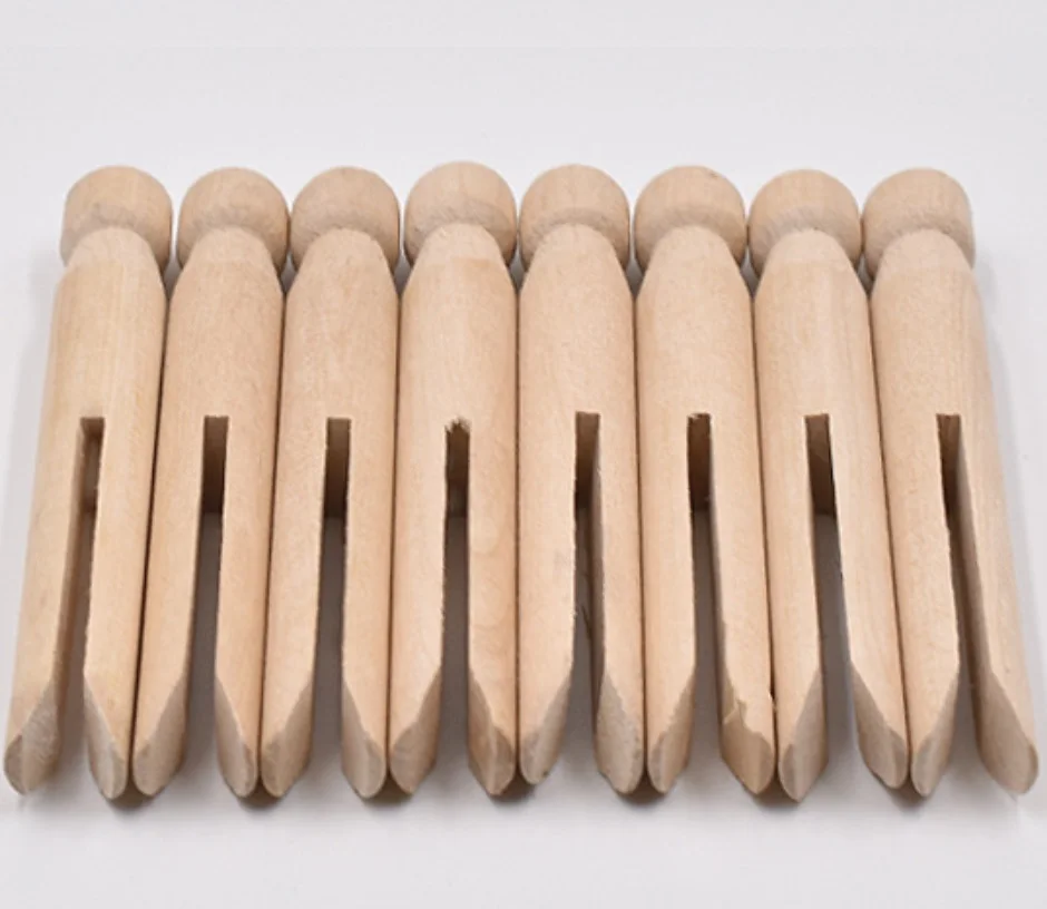

10x Natural wood dolly peg Traditional Dolly Style Wooden Clothes Pegs Dolly Clothespins Round Wooden Clothes Pins Wooden Crafts