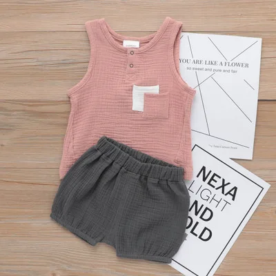 newborn baby boys summer clothing sets infant fashion cotton sleeveless t-shirt+shorts 2pcs fot bebes toddler outfits |