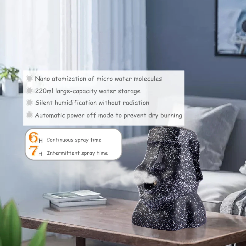 Увлажнитель воздуха Moai 220 мл диффузор эфирного масла очиститель Мелкодисперсный