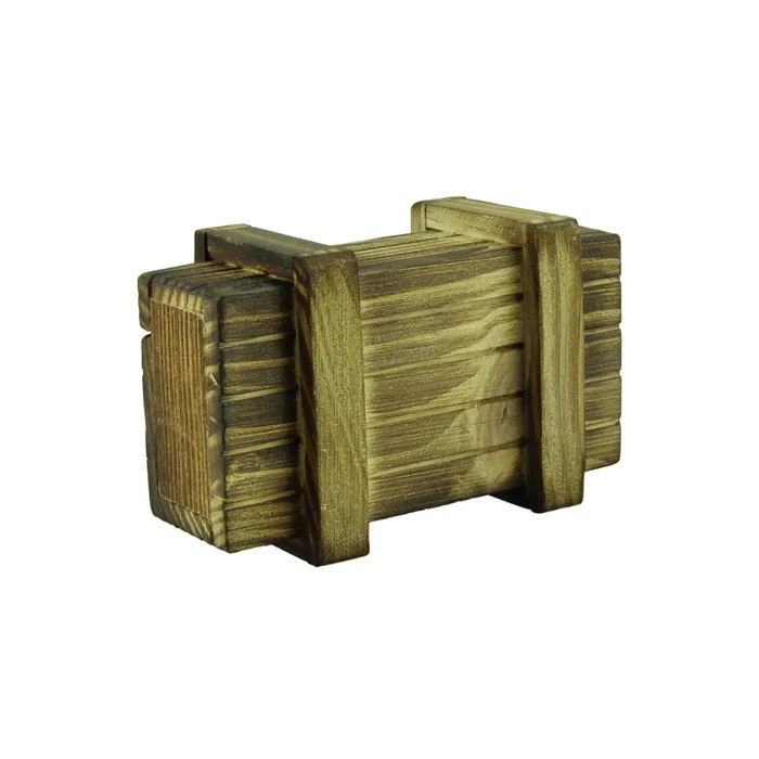 Винтажная деревянная коробка головоломка с секретным ящиком магический отсек