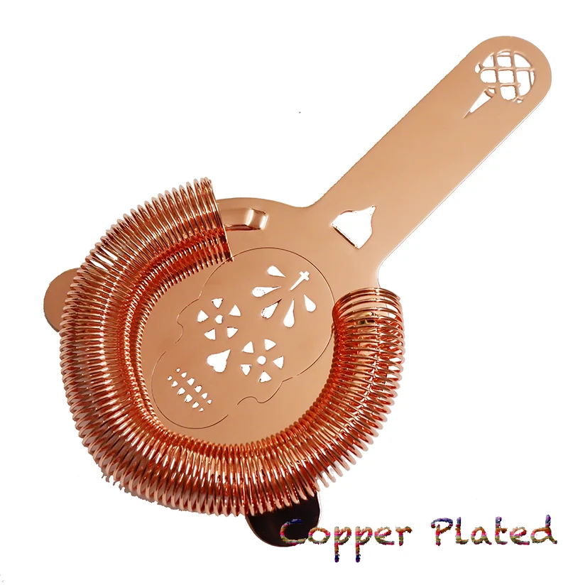 Ситечко для коктейлей ситечко с черепом Делюкс из нержавеющей стали барное