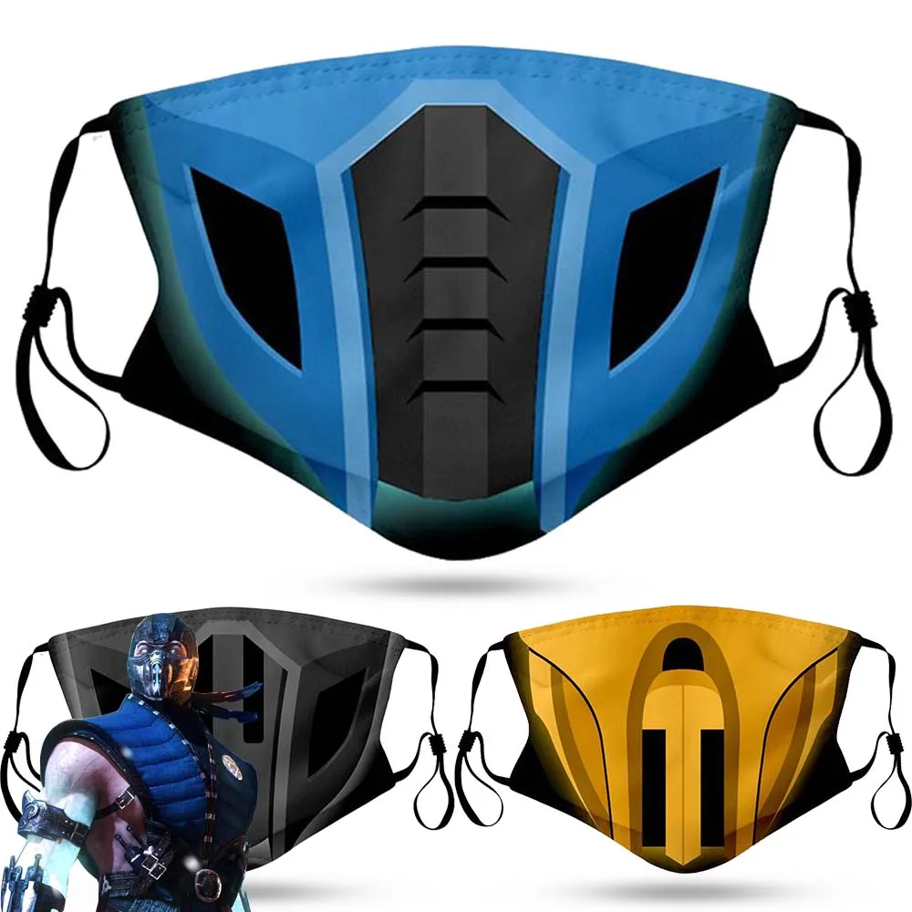 Фото Маски Mortal Kombat Scorpion Sub ноль дыма ниндзя игра косплей костюм лицо для взрослых Маски Mortal Kombat Scorpion Sub ноль дыма ниндзя игра косплей костюм лицо для взрослых