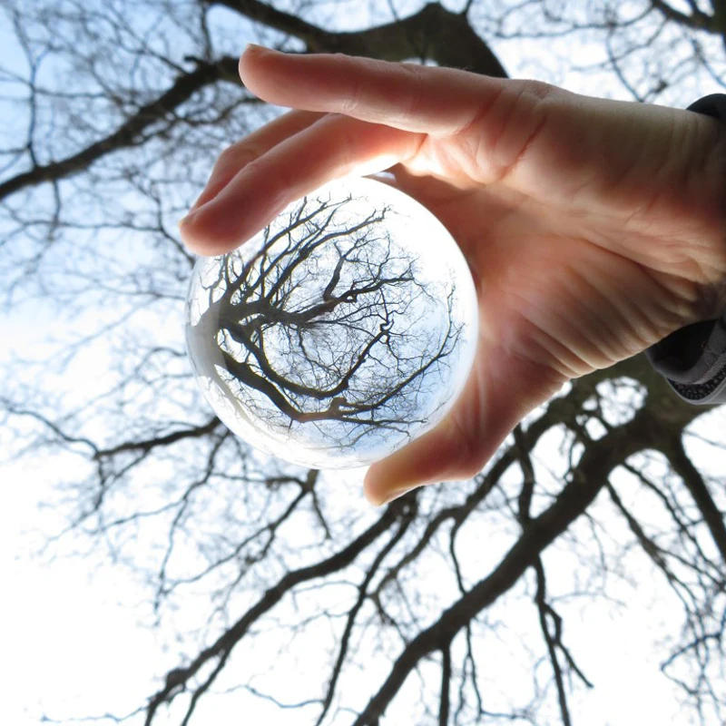 Хрустальный прозрачный шар для объектива хрустальный 50 мм 80 с подставкой 2 дюйма