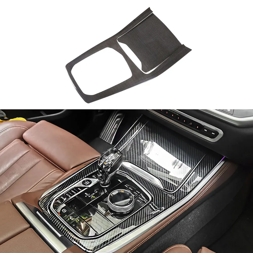 

For BMW X5 X6 2019 - UP Real Carbon Fiber Car Interior Shift Knob Control Panel Fashion Decoration Tirm