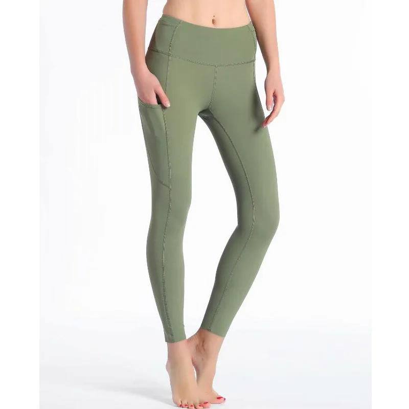 light army green Леггинсы с Monbeeph принтом; брюки с высокой талией; брюки длиной до щиколотки; 7/8 капри; брюки-карандаш; обтягивающие брюки - Цвет: light army green