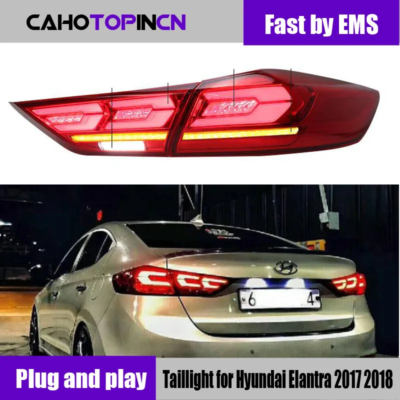 Задняя фара для hyundai Elantra светодиодный задний противотуманная фара вождение свет+ стоп-сигнал+ Реверсивный свет