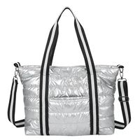 winter trend space cotton travel bag for women handbag brand designer shoulder bags quality down female weekend bags luggage bag