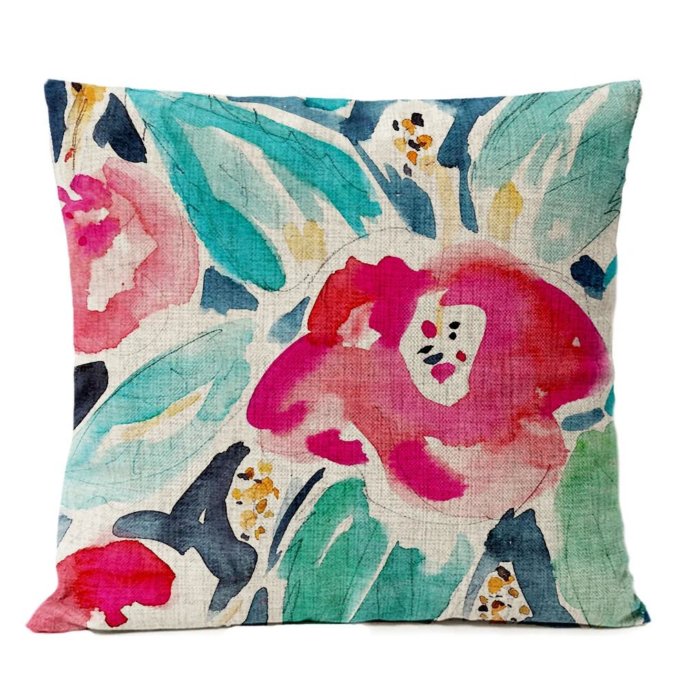 Домашний Декоративный красный цветок Подушка Nordic Цветочные подушка для птиц