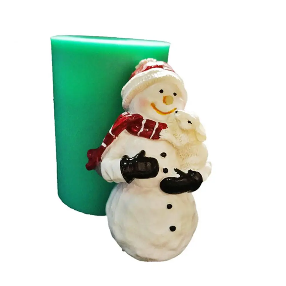 Рождественская форма из смолы в виде Санта Клауса/снеговика силиконовая для