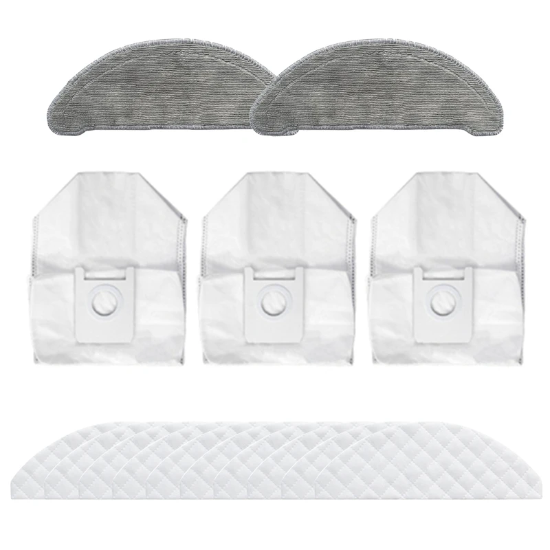 

Disposable Wipes Dust Bags Mops Cloths Side Brush Parts Accessories for ROIDMI EVE Plus Robot Cleaner Sweeper