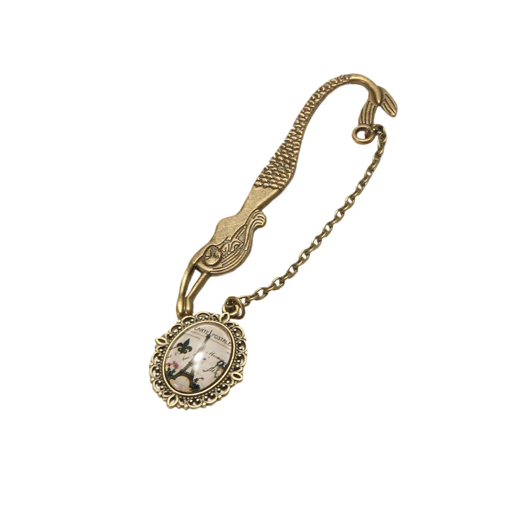 Студенческие элегантные винтажные закладки с подвеской для книг ретро бронзовые