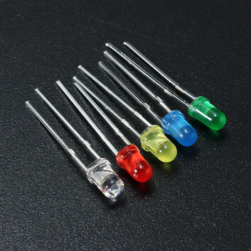 750 шт./лот 3 мм светодиодный набор диодов круглый белый желтый красный синий