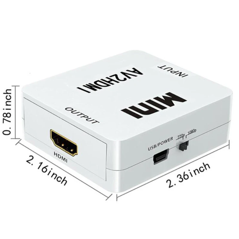 1 шт. преобразователь HDMI в RCA AV/CVSB L/R 1080P видео аудио коробка AV|Компьютерные кабели и