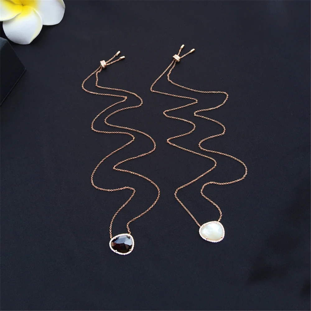 

2021 Trend S925 Sterling Silver Luxury New Pendant Necklace Fashion Style Personality Female Sweater Chain