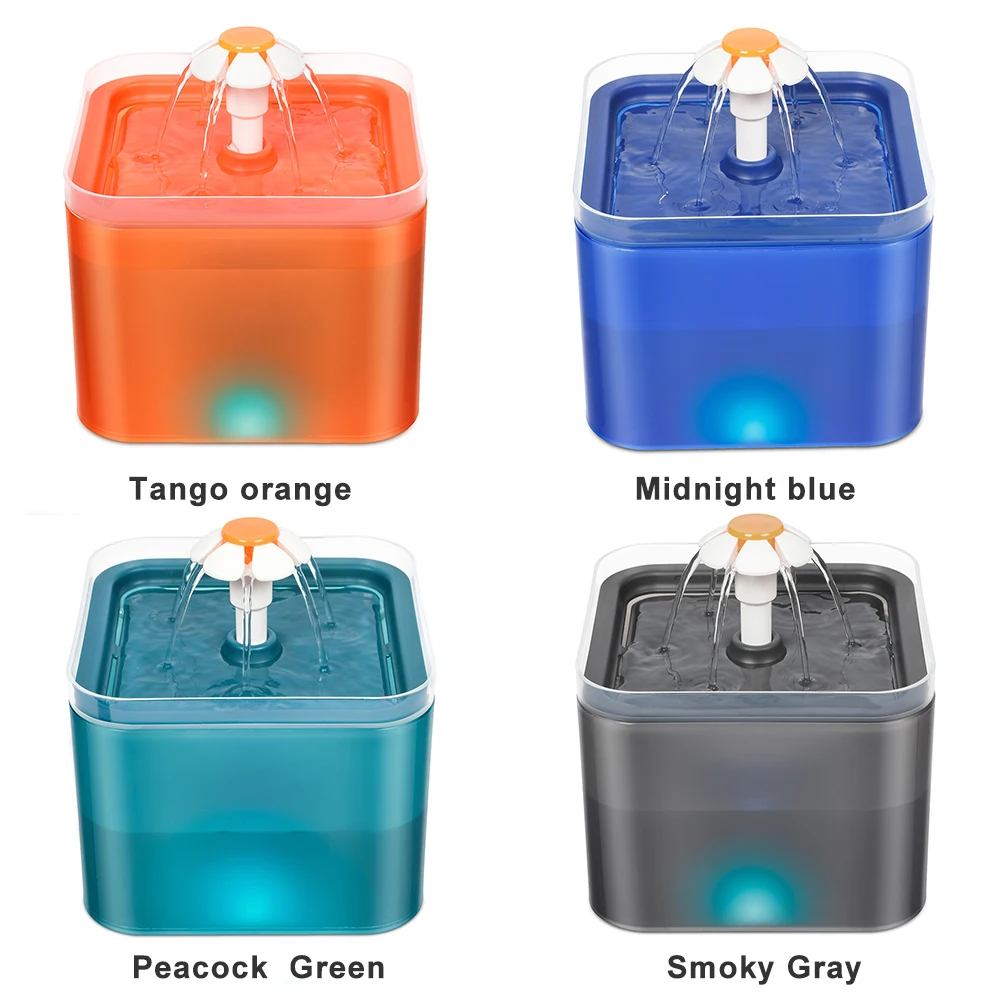 

Cat Water Fountain Pet Dog Filter Drinker USB Automatic Water Dispenser LED Mute Bowl Waterer Fountain Auto For Cats Drinking
