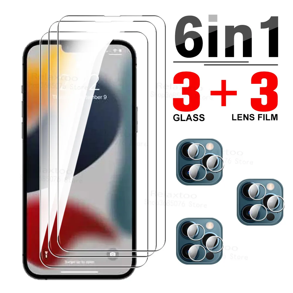 Защитный стеклянный чехол для камеры 6 в 1 iphone 13 pro max защитный телефона iphone13 mini