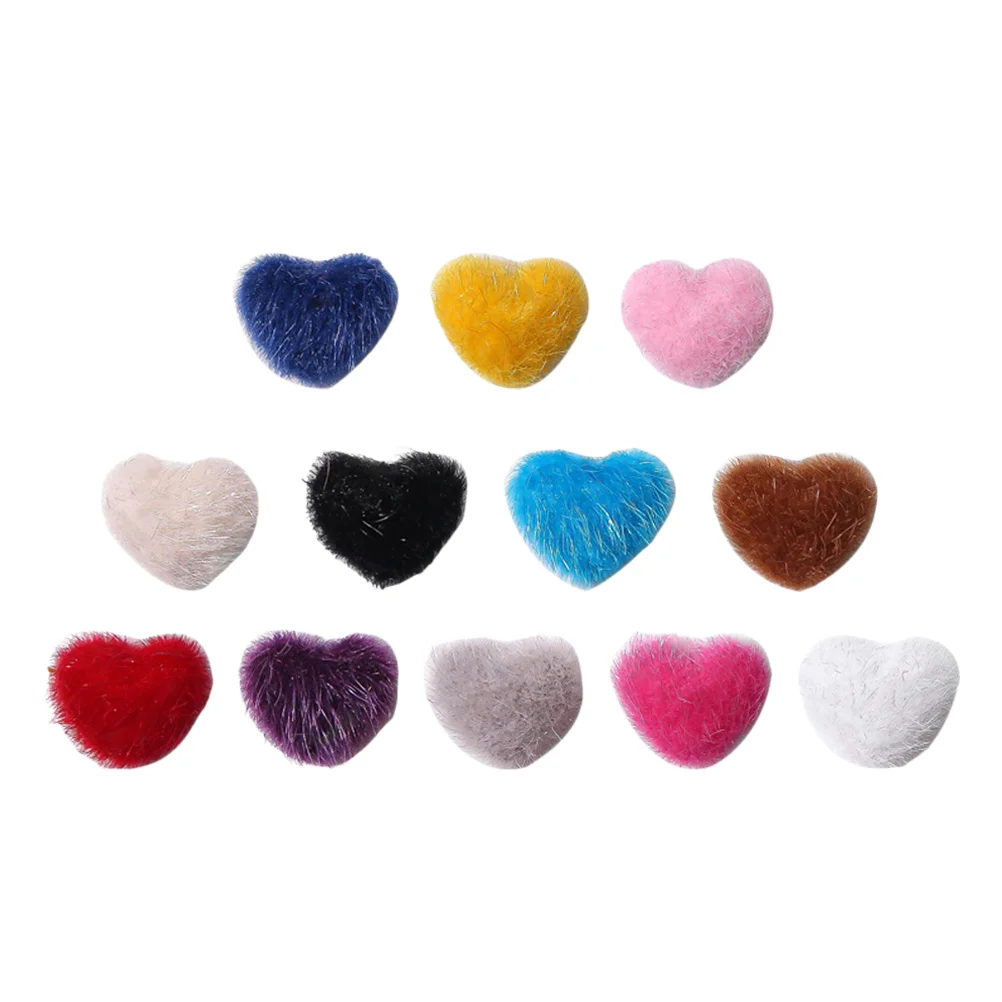 

12pcs DIY Nail Art Fuzzy Ornaments Heart Shaped Nail Art DIY Adornments