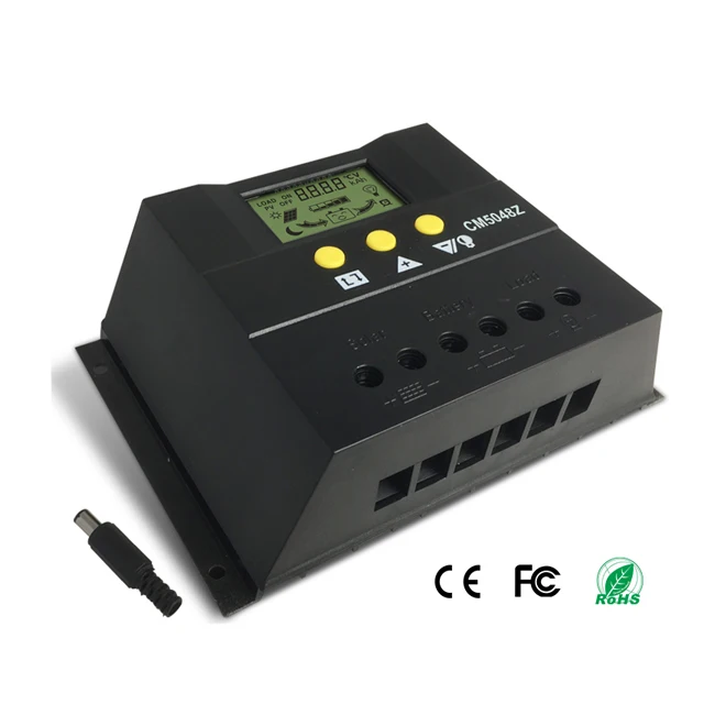 50A солнечный регулятор заряда аккумулятора CM5024Z CM5048Z 12/24 V/48 V PWM регулятором солнечного заряда ЖК-дисплей Экран Дисплей для решетки
