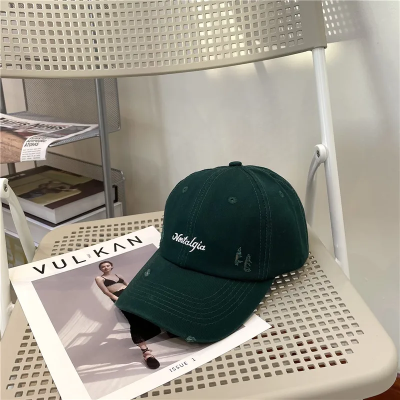 

Korean Version of the Spring and Summer Letters Embroidery Soft Top Baseball Cap Man and Women's Hole Casual Sunshade Wild Cap