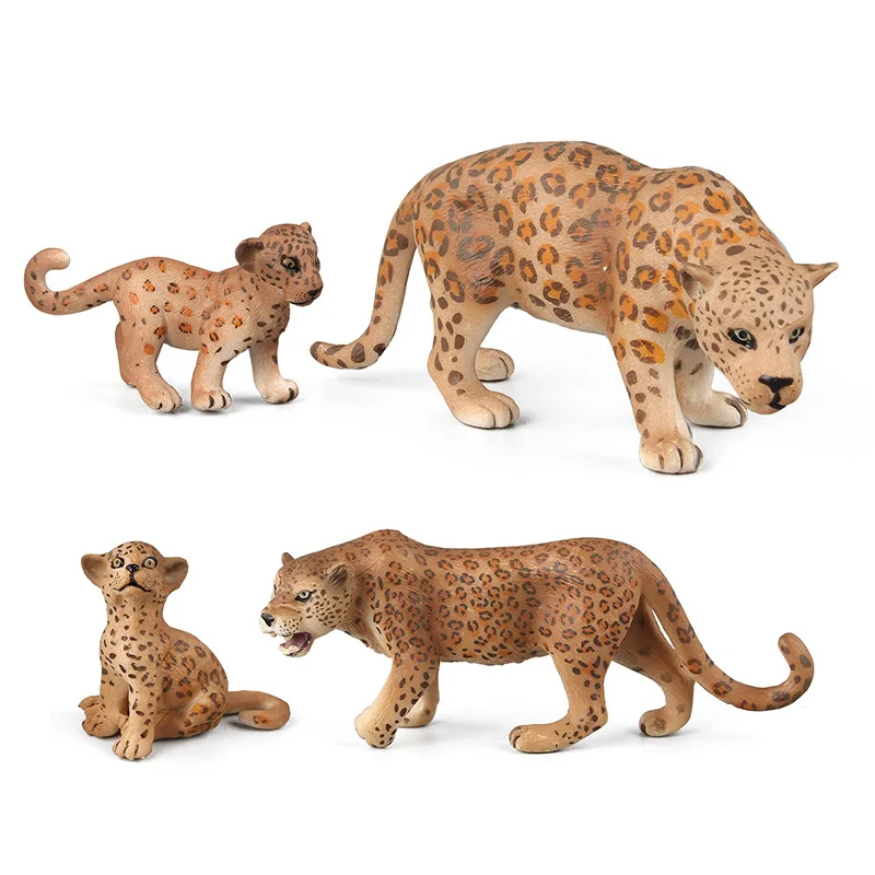 

African Wild Simulation Animals Black Leopard Action Figure PVC Miniature Model Education Cognitive Collection Toys