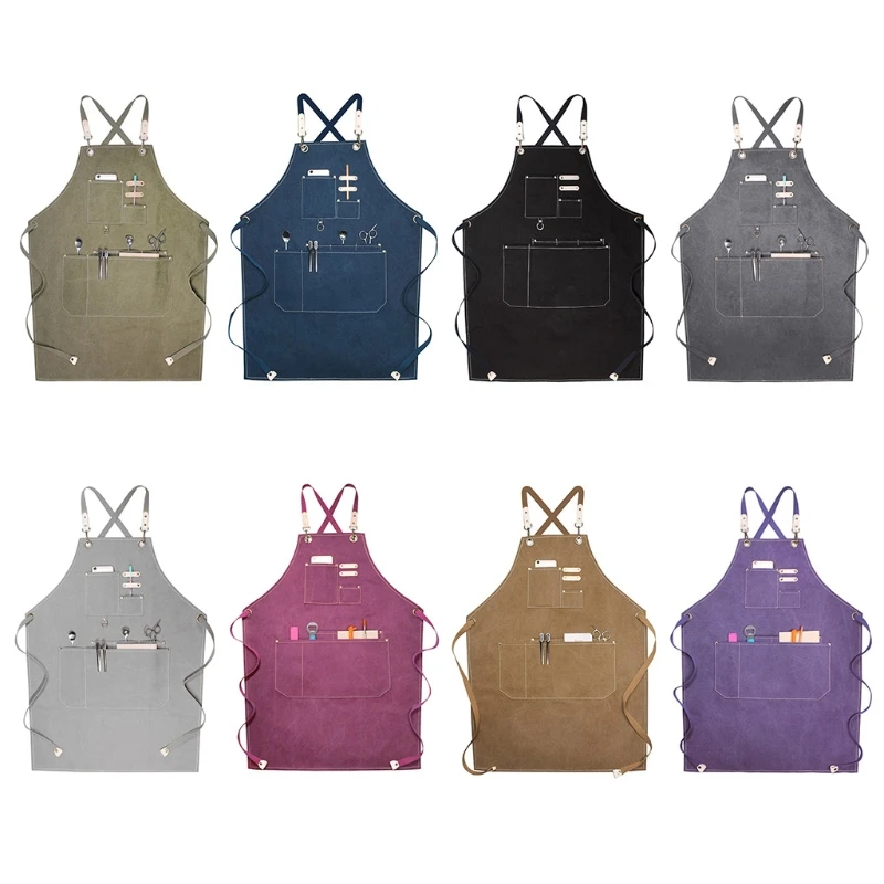 

Waterproof And Antifouling Canvas Apron Fashion Barista Milk Tea Flower Shop