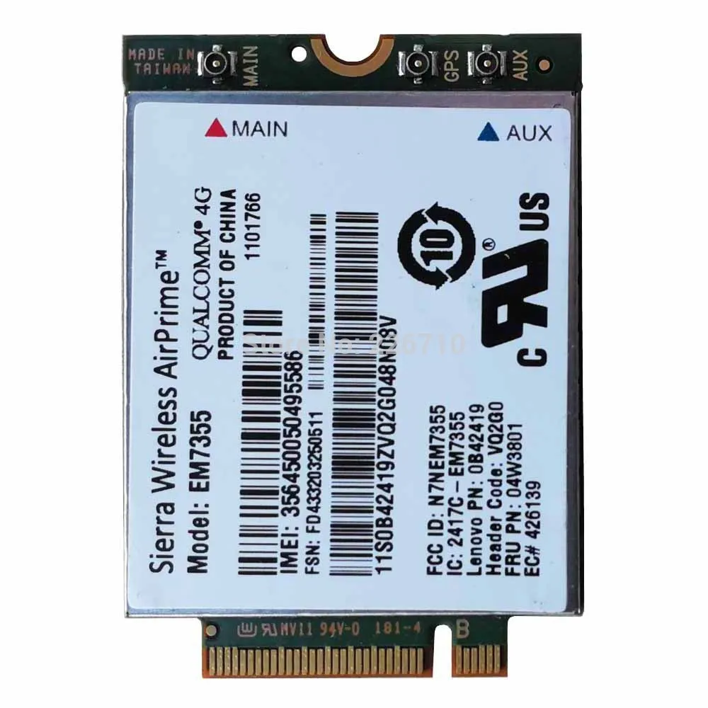 sierra em7355 04w3801 gobi5000 4g lte pcie module 100m wwan wifi card for lenovo thinkpad x1 x240 w540 t440p t431s l440 free global shipping