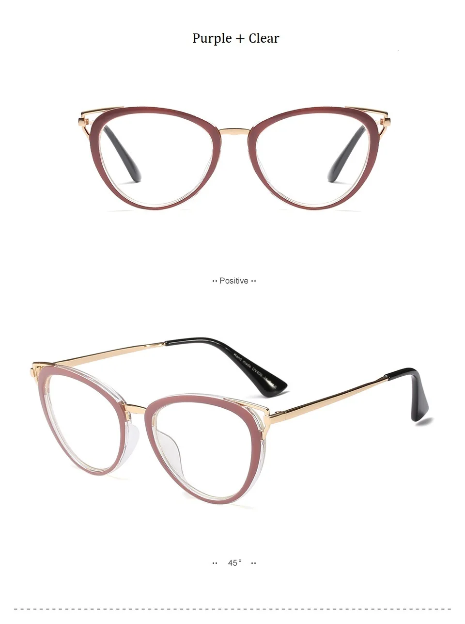 Модные женские очки Cateye, оправа, прозрачные Модные оптические очки, оправа для женщин, крутые очки кошачий глаз, металлическая оправа, очки