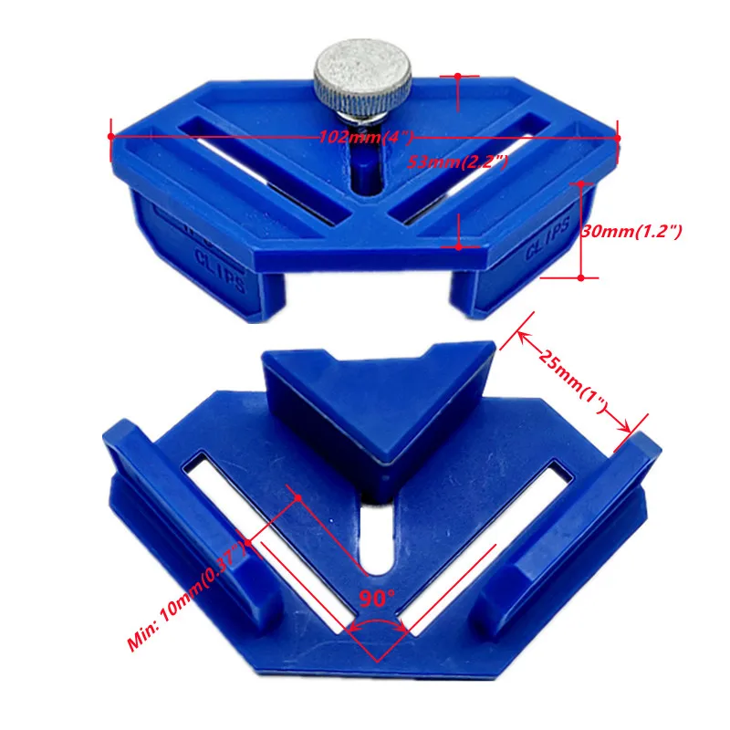 4 шт. Зажимы для фиксации угла под прямым углом для рамки фотографии, столярного инструмента для мебели и ремонта дерева.