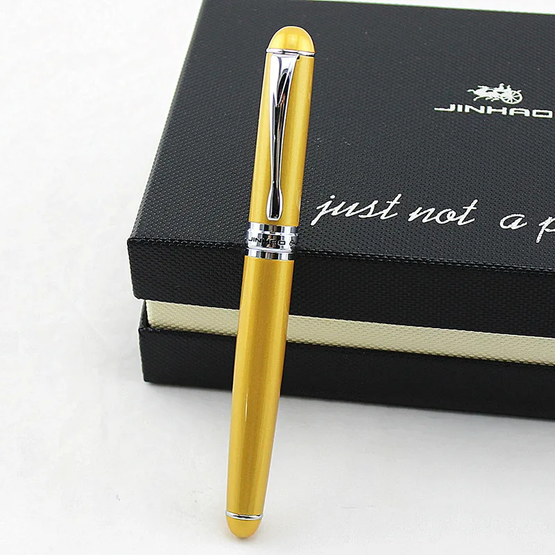 JINHAO 750 ручка деловые принадлежности для письма Серый 0,7 мм перо гелевая ручка шахматы boad шариковая ручка Роскошные чернил для письма черный Заправка