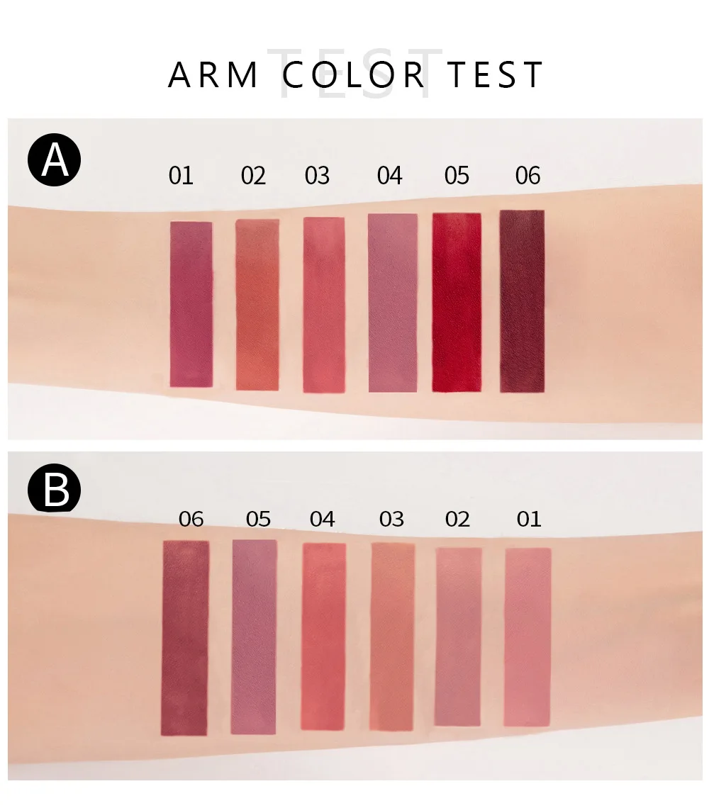 

6Pcs Sexy Lip Gloss Lipstick Waterproof Long Lasting Natural Non-stick Cup Matte Lipsticks Lips Tint Beauty Makeup Cosmetics