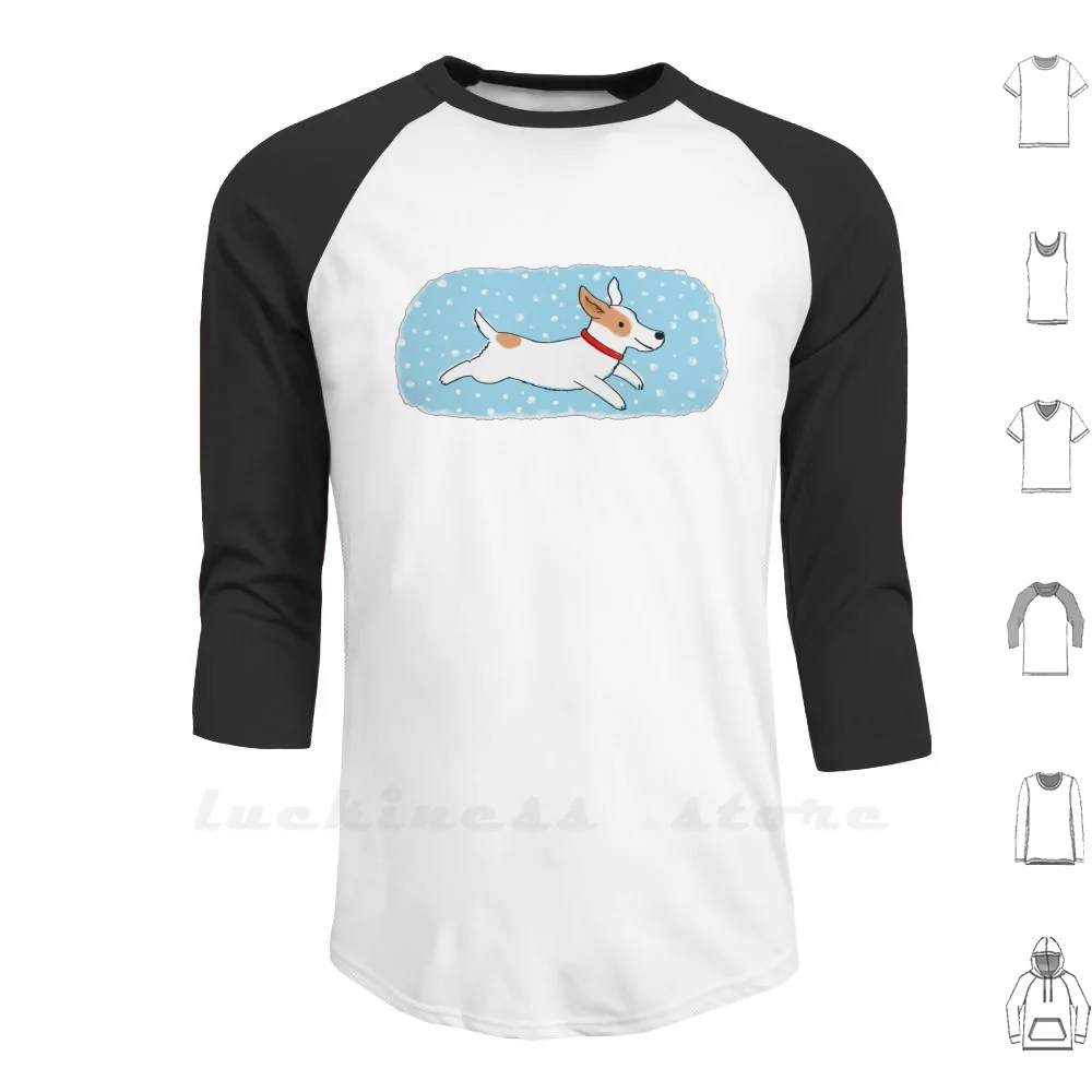 Снег собака праздничные худи с длинным рукавом Для выходных На Рождество собак