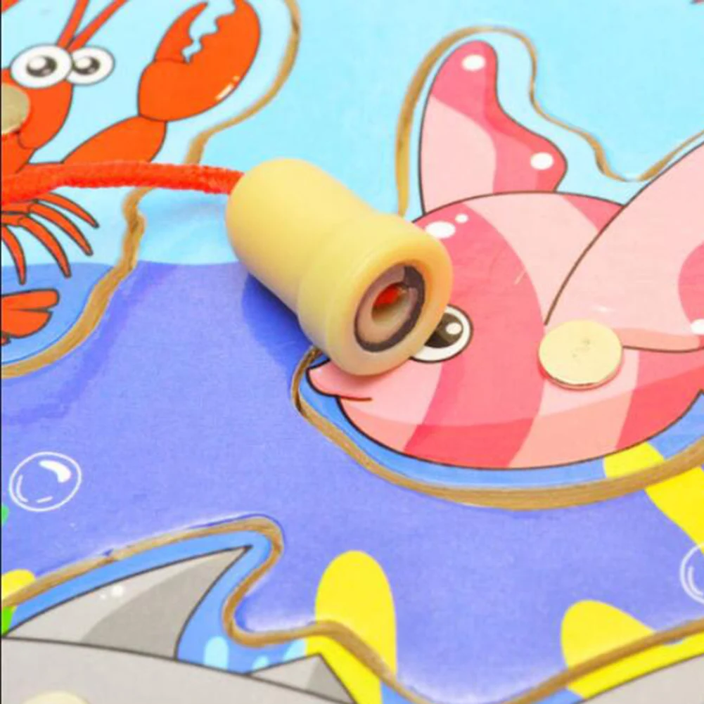 Магнитный пазл рыболовная игрушка набор игрушек для рыбалки детский деревянный