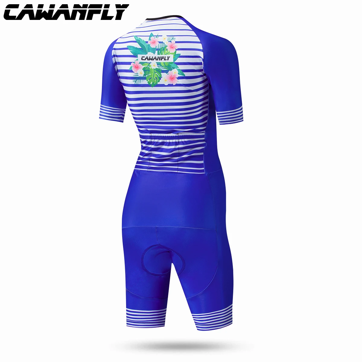 Синий женский комбинезон с коротким рукавом 2019 профессиональный костюм для