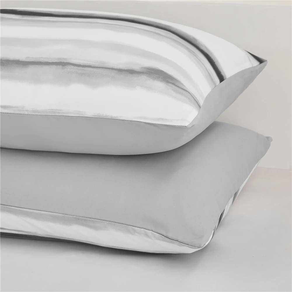 

Bedding Set White Black Blue Geometric Pattern Printed Duvet Cover Pillowcase Soft Quilt Cover Set Single Twin Queen King Size