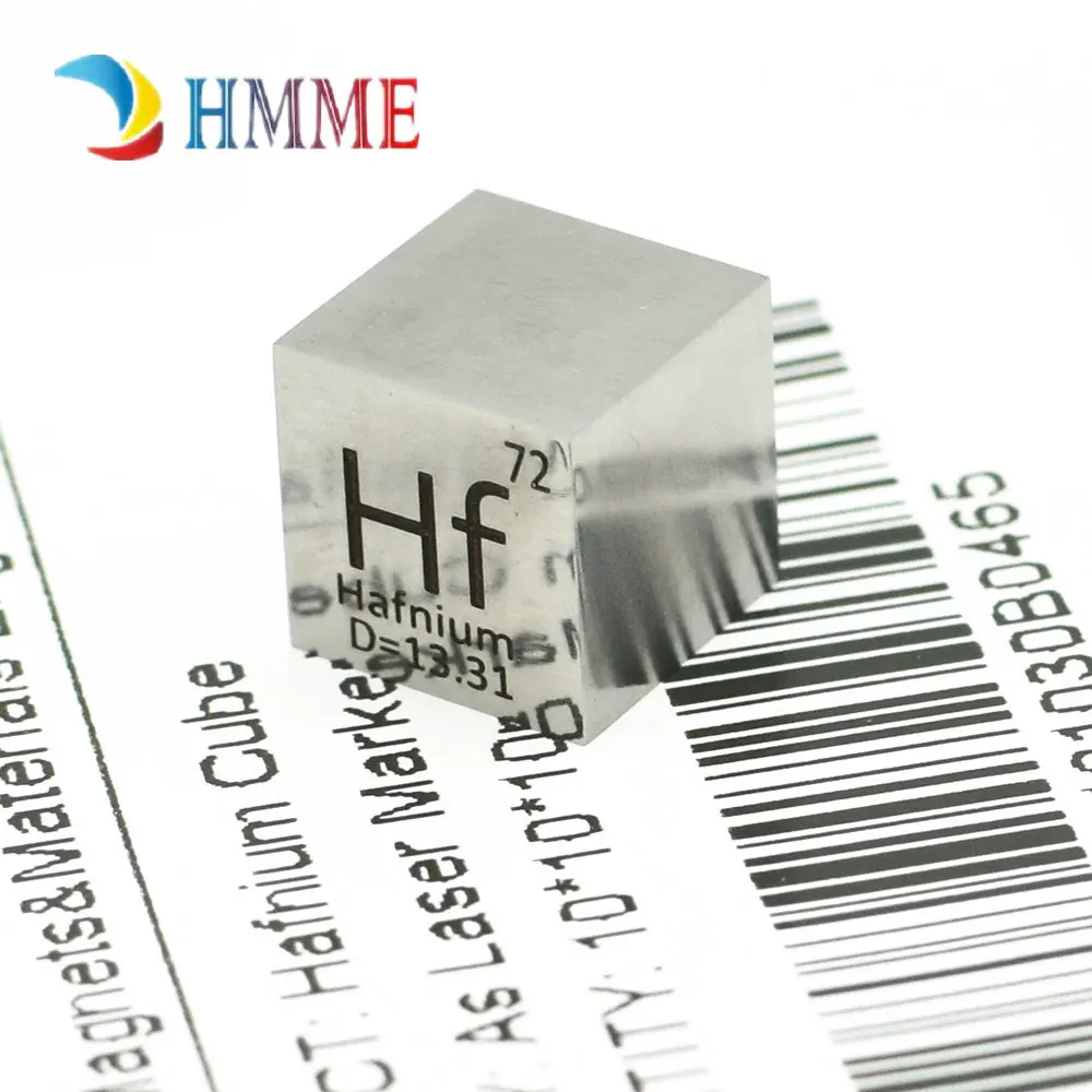 Зеркальный полированный Hafnium 10 мм куб для коллекции элементов блок Hf плотности