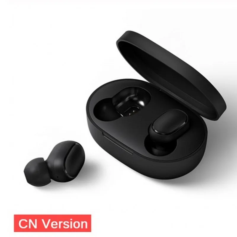Черный Xiaomi Redmi Airdots Xiaomi беспроводные наушники Голосовое управление Bluetooth 5,0 шумоподавление - Цвет: Черный