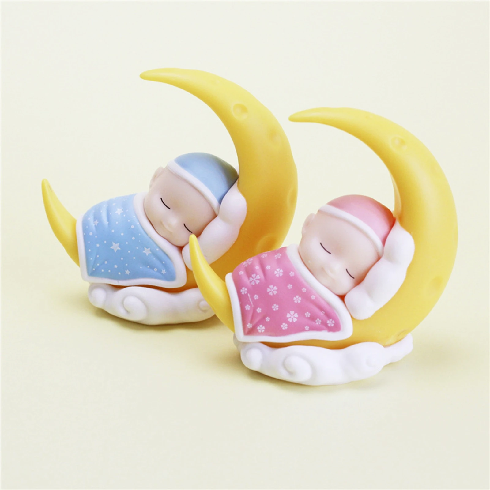

Sleeping Baby Moon Cartoon Figurine Birthday Party Decorations Cake Topper Children Gift Kids Toys for Desktop Cake Home