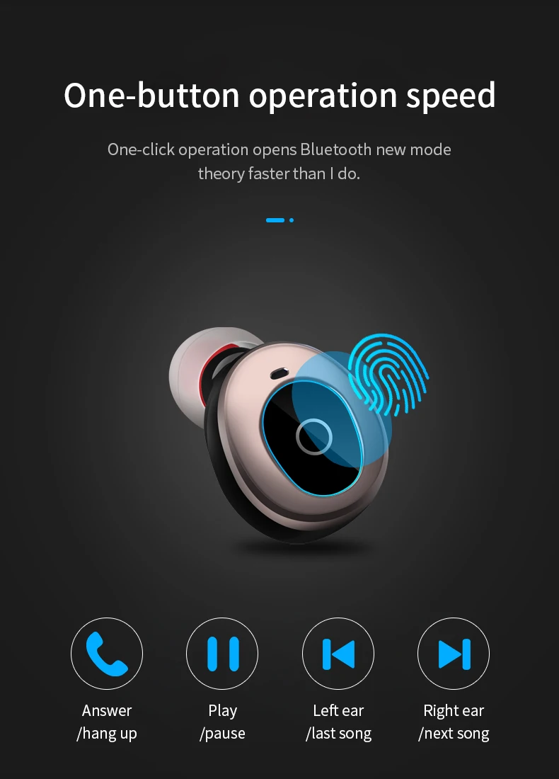 

IPX7 360 degree rotation gyro bluetooth Wireless headphones tws sports Earphones for IOS Android earbuds waterproof HD call