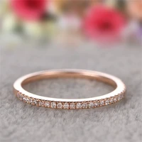 micro inlay full rings for ladies elegant simple wedding engagement rings luxury bridal jewelry