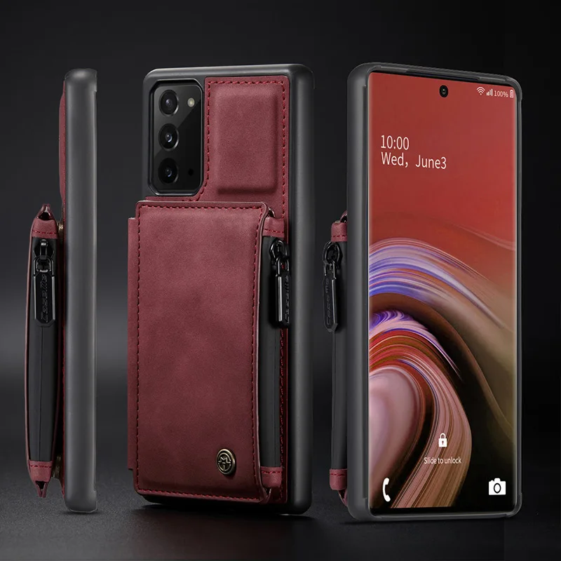 Для Samsung Galaxy S20 S10 S9 S8 Note10 Plus Note 20 съемный магнитный кожаный чехол бумажник в стиле