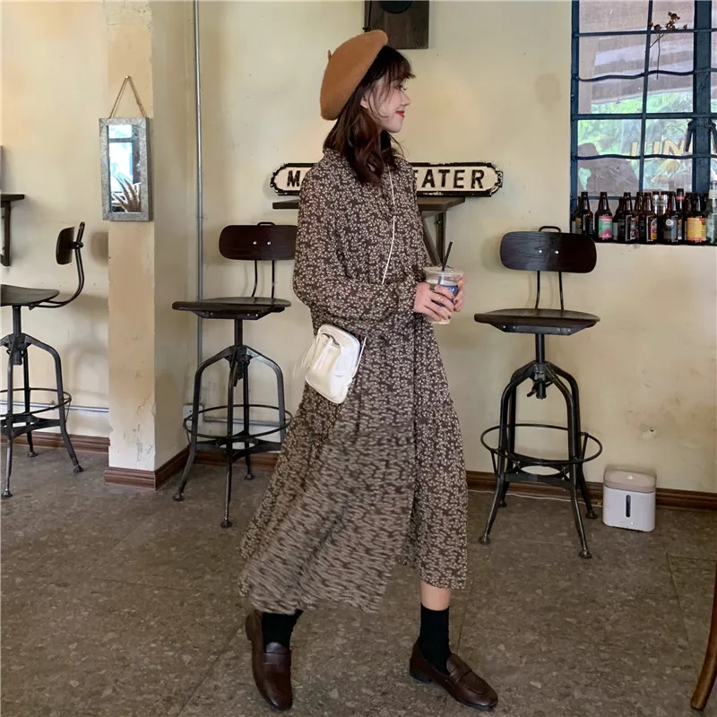 Женское свободное шифоновое платье весна лето 2020 новое модное женское винтажное