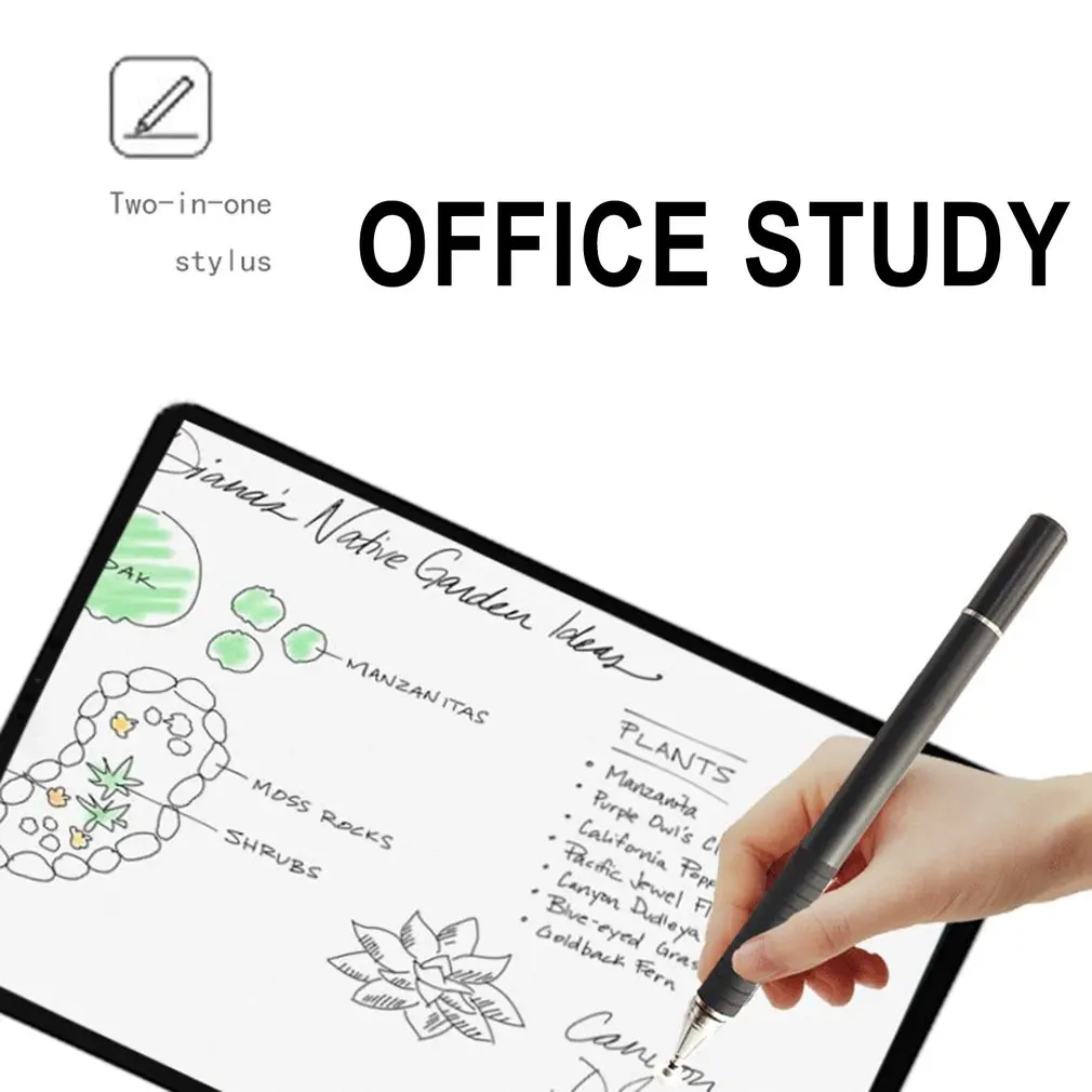 

2in1 Capacitive Pen Touch Screen Drawing Pen Stylus with Conductive Touch Sucker Microfiber Touch Head for Tablet PC Smart Phone