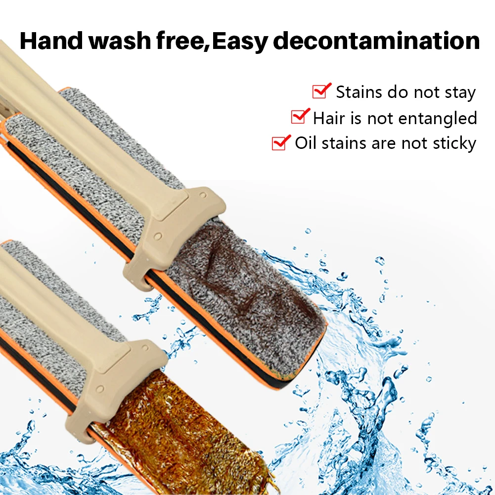 Двусторонняя плоская швабра с самоотжимом удобные телескопические прокладки из