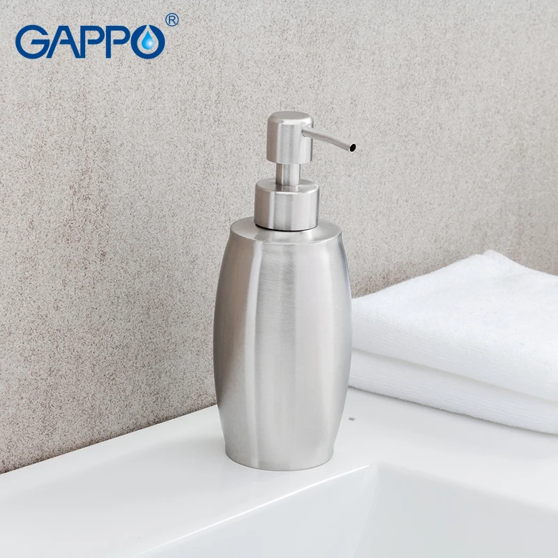 Дозатор жидкого мыла GAPPO 350 мл в бутылке из нержавеющей стали|Дозаторы мыла| |