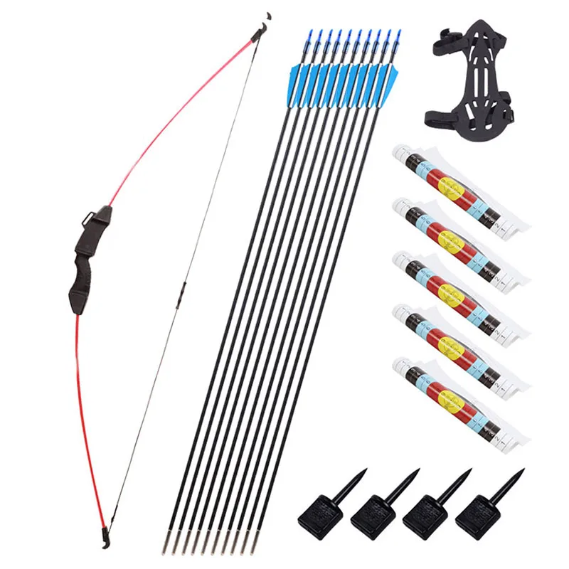 

Junior Straight Bow, Children'S Beginner Bow And Arrow 15 Lbs Practice Bow And Arrow Set, Children'S Bow And Arrow Set