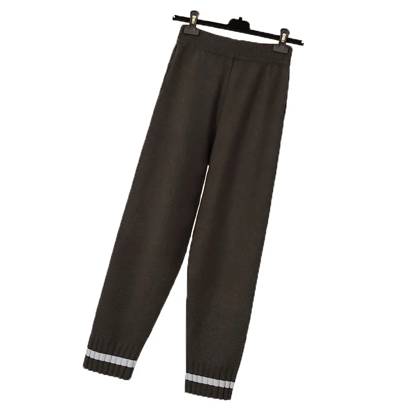 

Plus Size Women's 2020 Autumn New Fat Sister Knitted Harem Pants High Waist Casual Pants Small Feet Carrot Pants HK195
