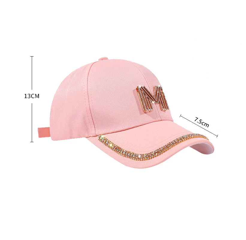 

Fashion Brand Diamond Letter Baseball Cap For Women Summer Outdoor Sun Protection Hat 2021 Autumn Casual Ladies Caps