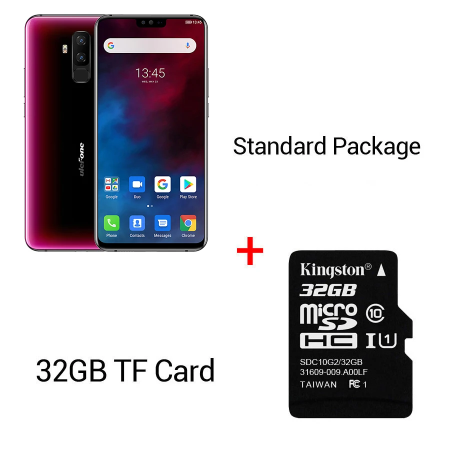Red N 32GB Card Ulefone T2 6,7 ''FHD+ Helio P70 6 ГБ 128 ГБ смартфон двойной 4G отпечаток пальца Лицо ID NFC Android 9,0 мобильный телефон 4200 мАч - Цвет: Red N 32GB Card