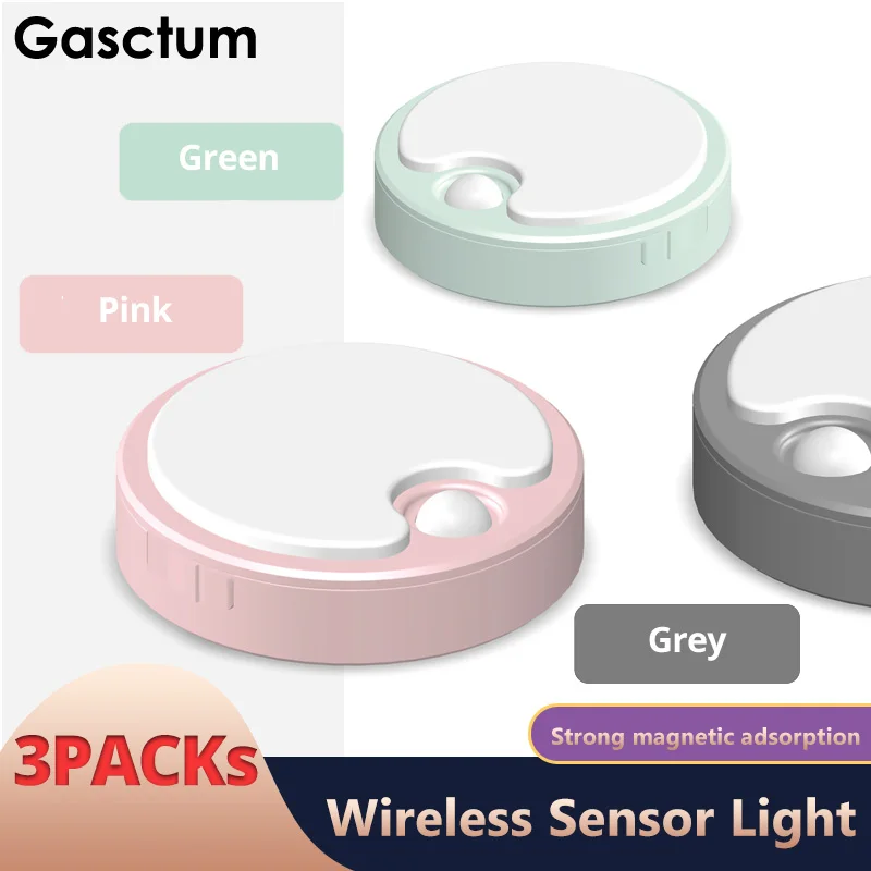 

3 PACK Super Bright Under Cabinet Light LED Wireless Wardrobe Night Lamp Warm or White Wardrobe Lamp Home Bedroom Closet Kitchen